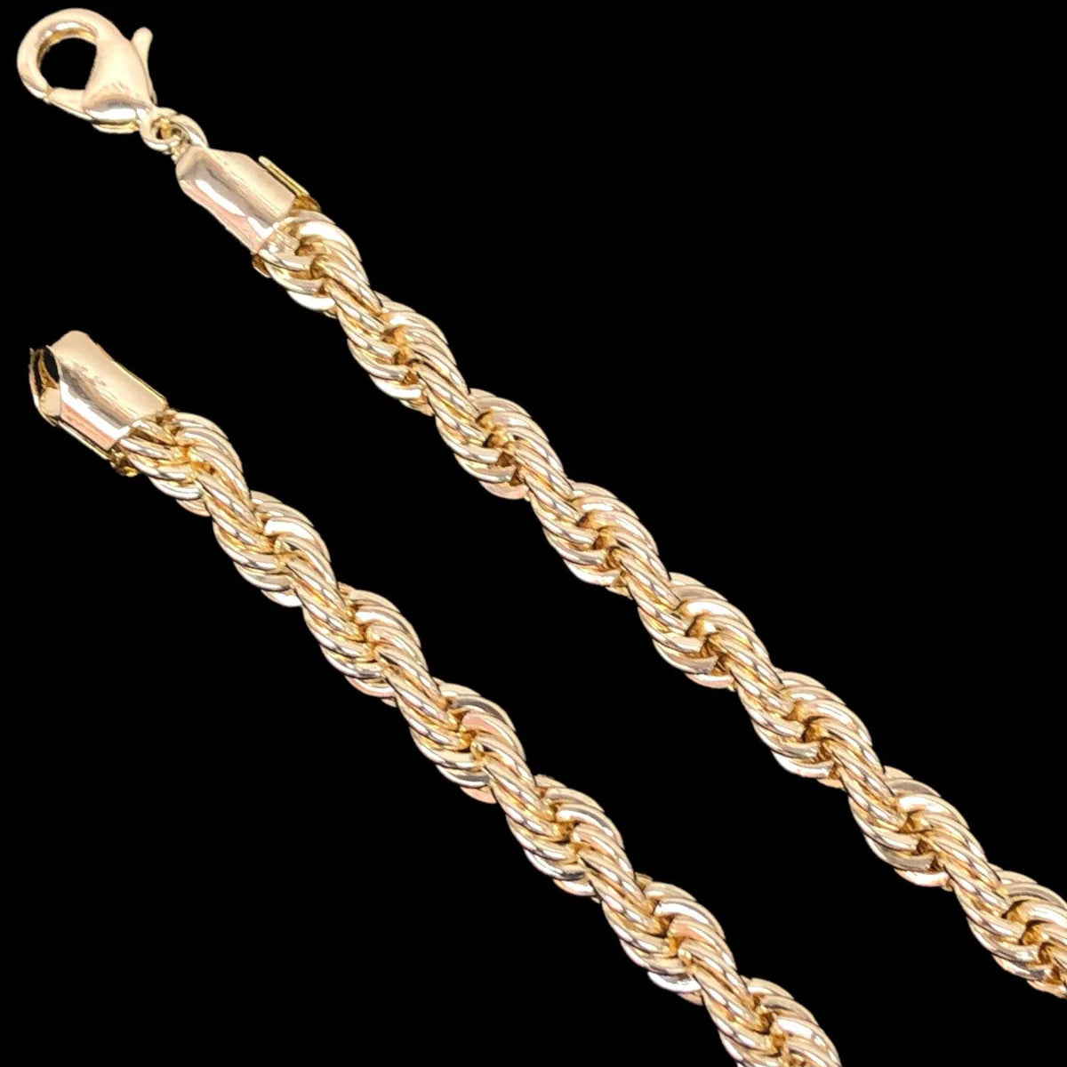 18KT GOLD FILLED 6MM ROPE CHAIN 24"