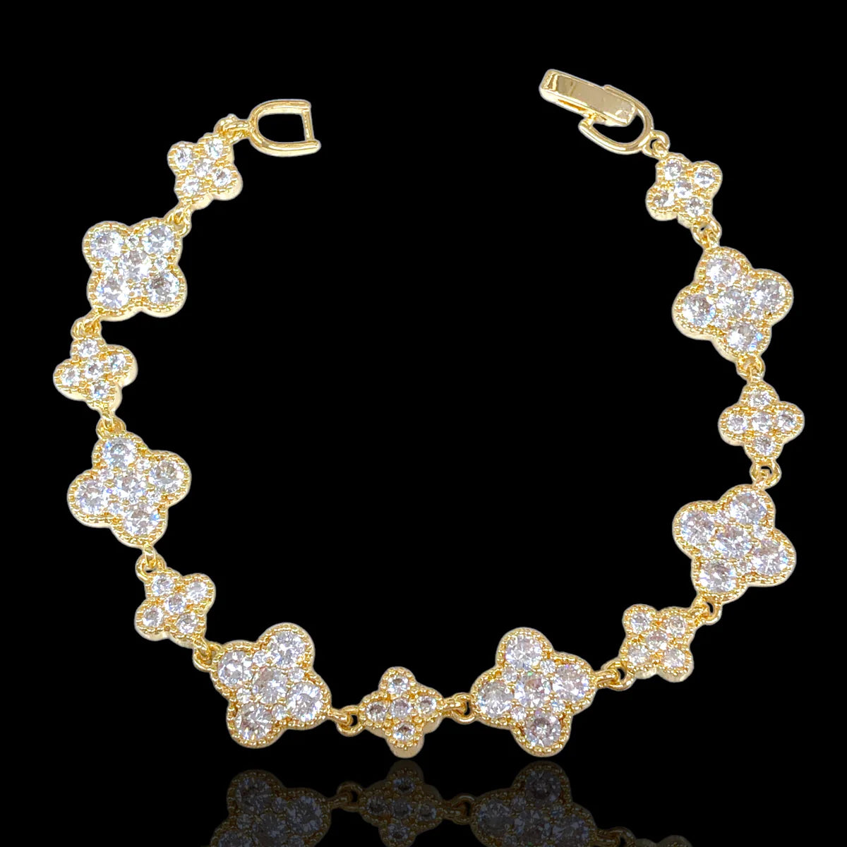 18kt GOLD FILLED FLORENCIA SPRING BLOSSOM CZ BRACELET
