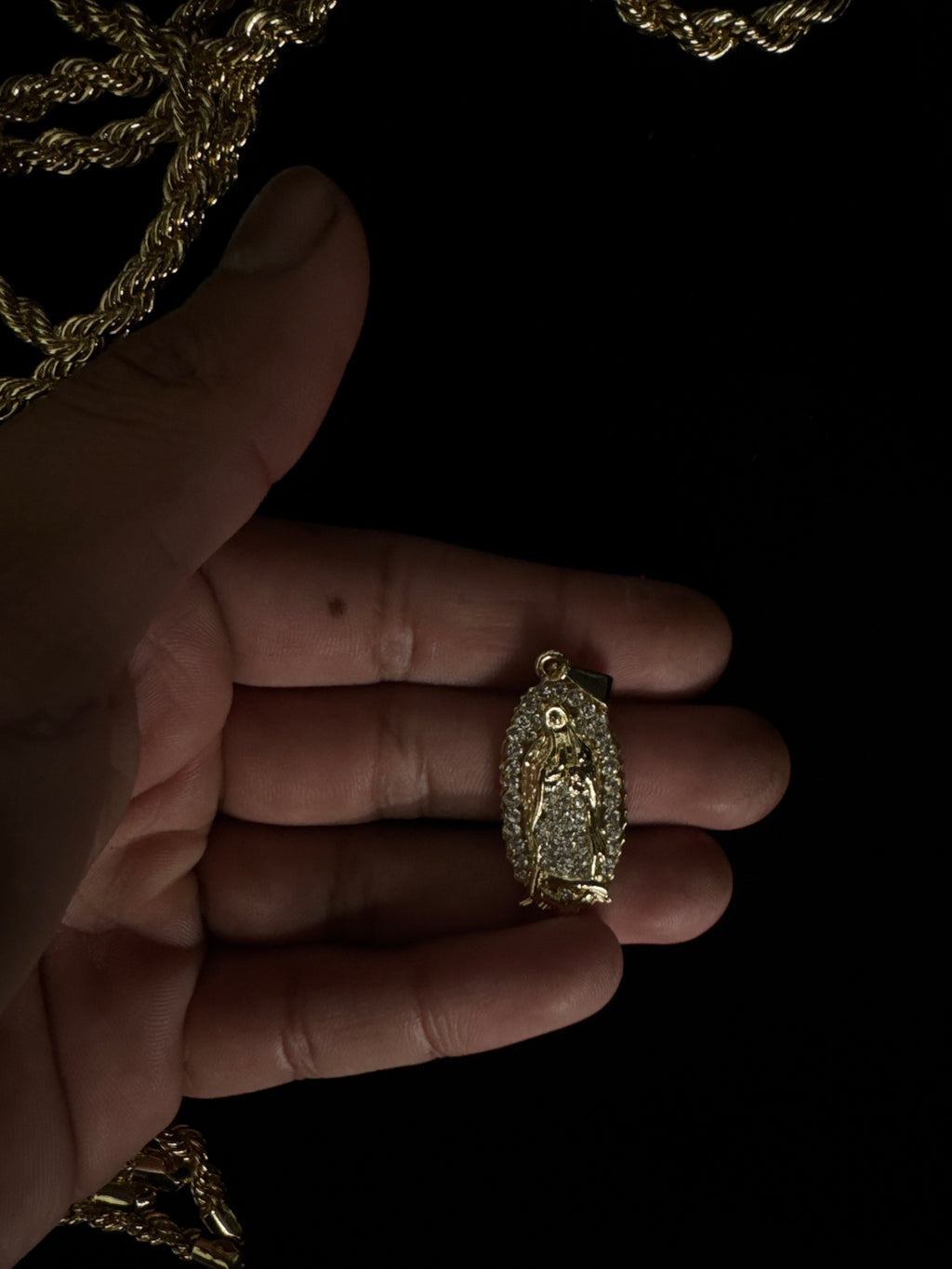 18K Gold Filled Virgencita Pendant